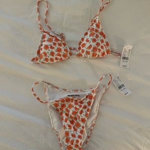 PacSun Orange Floral Bikini